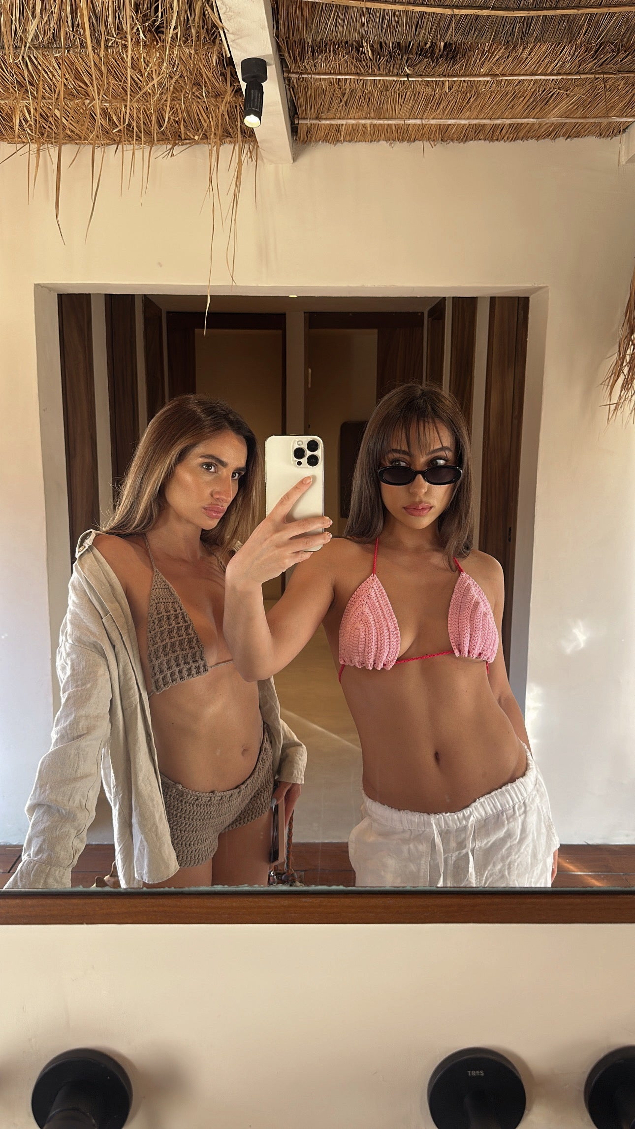 Salines Pink bikini top