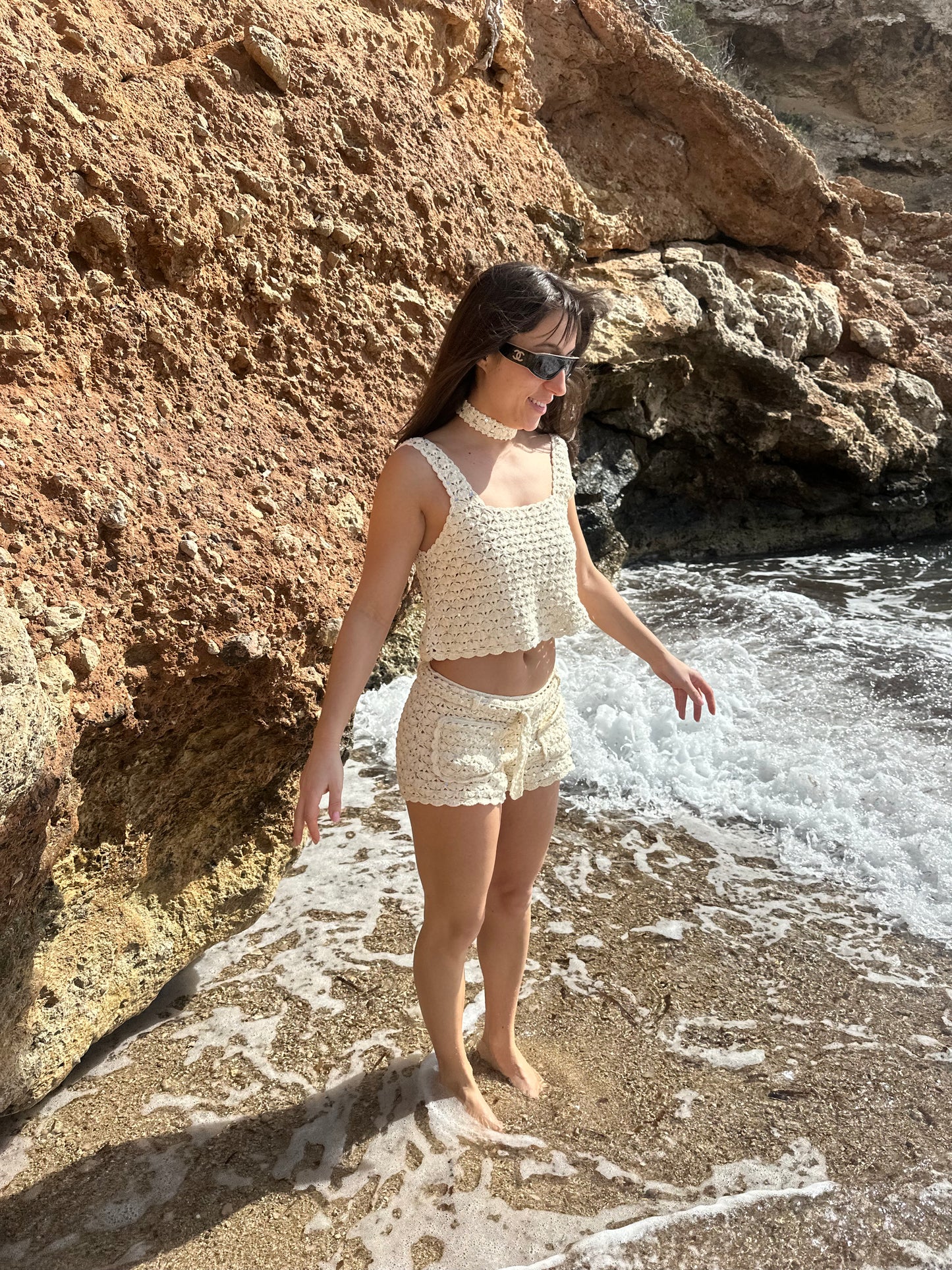 Calla Bassa top in Sand