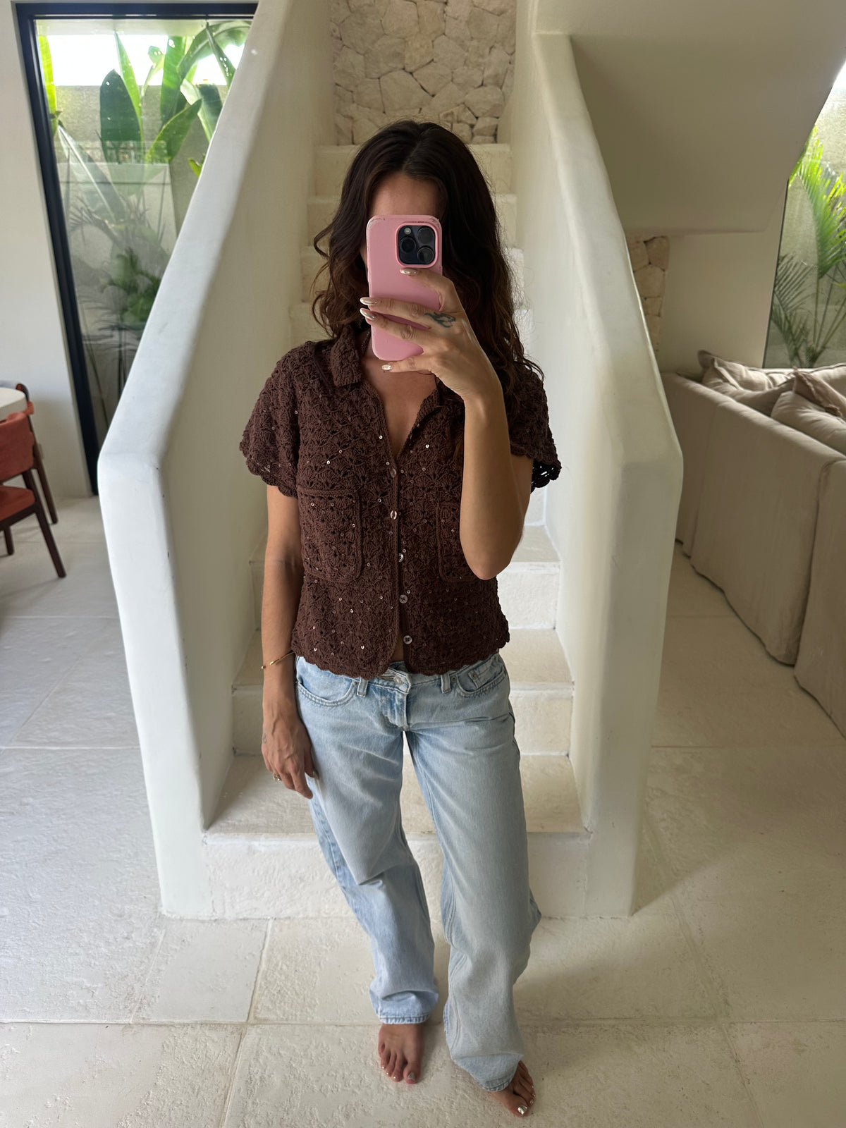 Calla Bassa shirt in brown